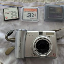 Canon PowerShot A75 3.2 mega pixel with cf cards