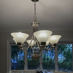 Six Bulb Chandelier Saturn