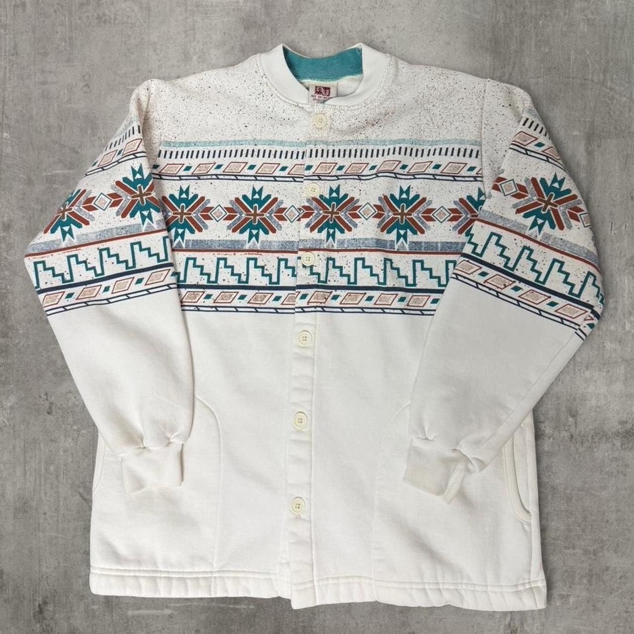 Vintage Art Unlimited Sportswear Aztec Cardigan Sweatshirt