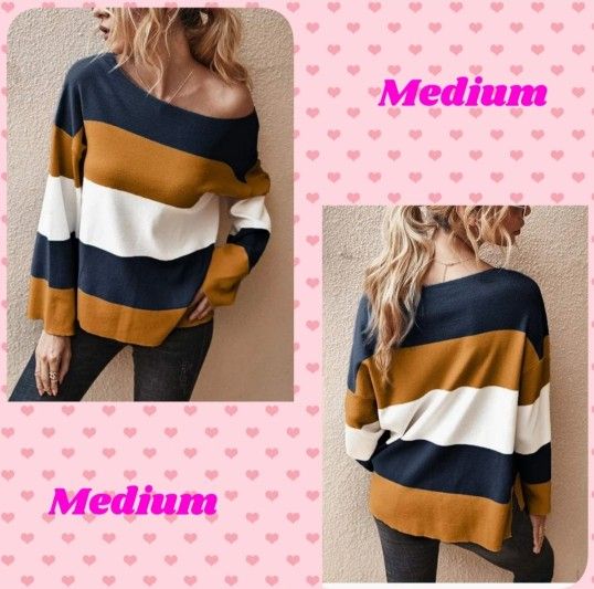 Striped Color Block Knit Sweater