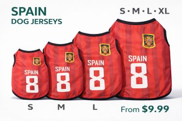 Spain Dog Jersey 🇪🇸 | Sizes S–XL | From $9.99