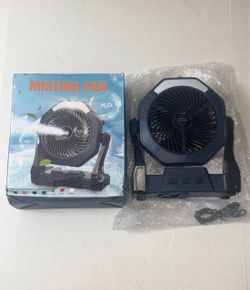Portable Misting Fan with Built-In Light