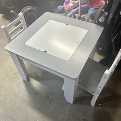 Kids table with storage and chairs