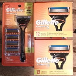 Brand New Gillette Fusion 5 Razor With 29 New Cartridges.