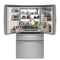 ❄️NEW GE Profile 27.9 Cu.Ft 4-Door French Door Smart Refrigerator Door-In-Door Stainless PVD28BYNFS