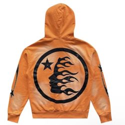 Hellstar Jacket Orange Acid Wash
