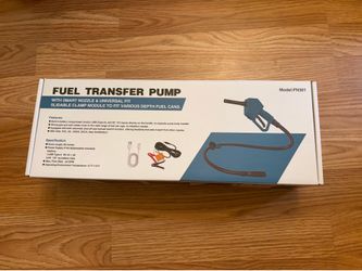 Brand New All-in-One Fuel Transfer Pump - Auto & Manual Nozzle, 3.8 GPM