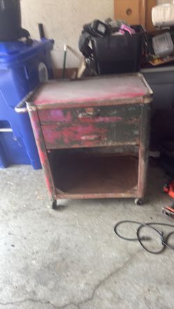 Pressteel vintage rolling shop cart