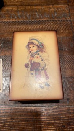 Vintage Jan Hagara Santa Musical Jewelry Box Nikki Royal Orleans Made In Italy