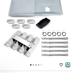 Nexgrill 5 Burner Grill Replacement Parts Kit - Grease Tray, Heat Plates, Burners - New