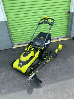 Ryobi 21inch self propelled mower bundle