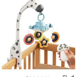 TUMAMA Baby Crib Mobile,3 in 1 Crib Toys with Remote Control,Projection Night Light, Music and White