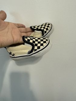 Toddler Checkered Slip On Vans Size 3.5