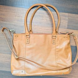Leather Crossbody Laptop Bag