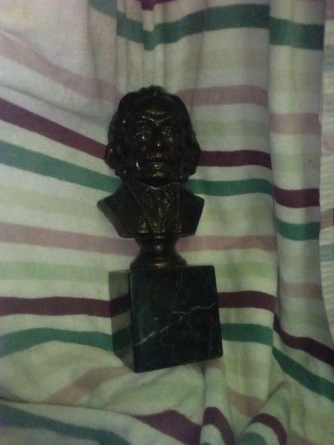 Einstein Bronze Bust On Marble