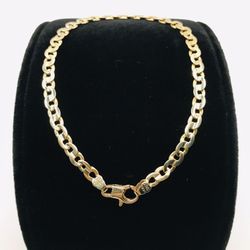 14k ITALIAN SOLID DOUBLE CURB BRACELET 