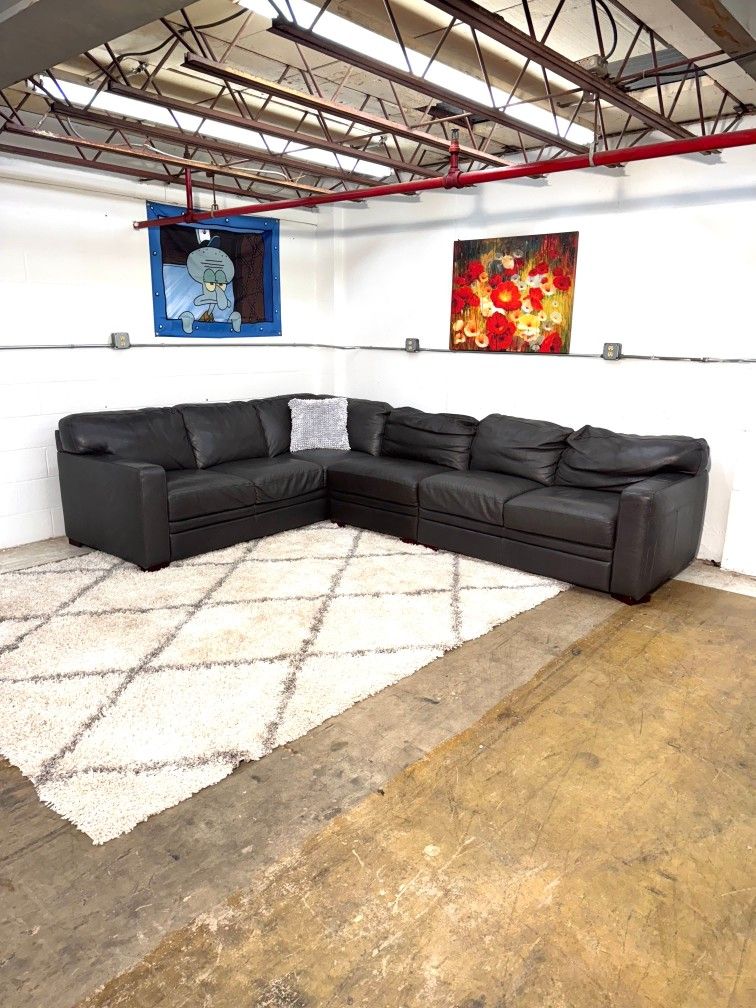 Macys Leather Sectional Couch