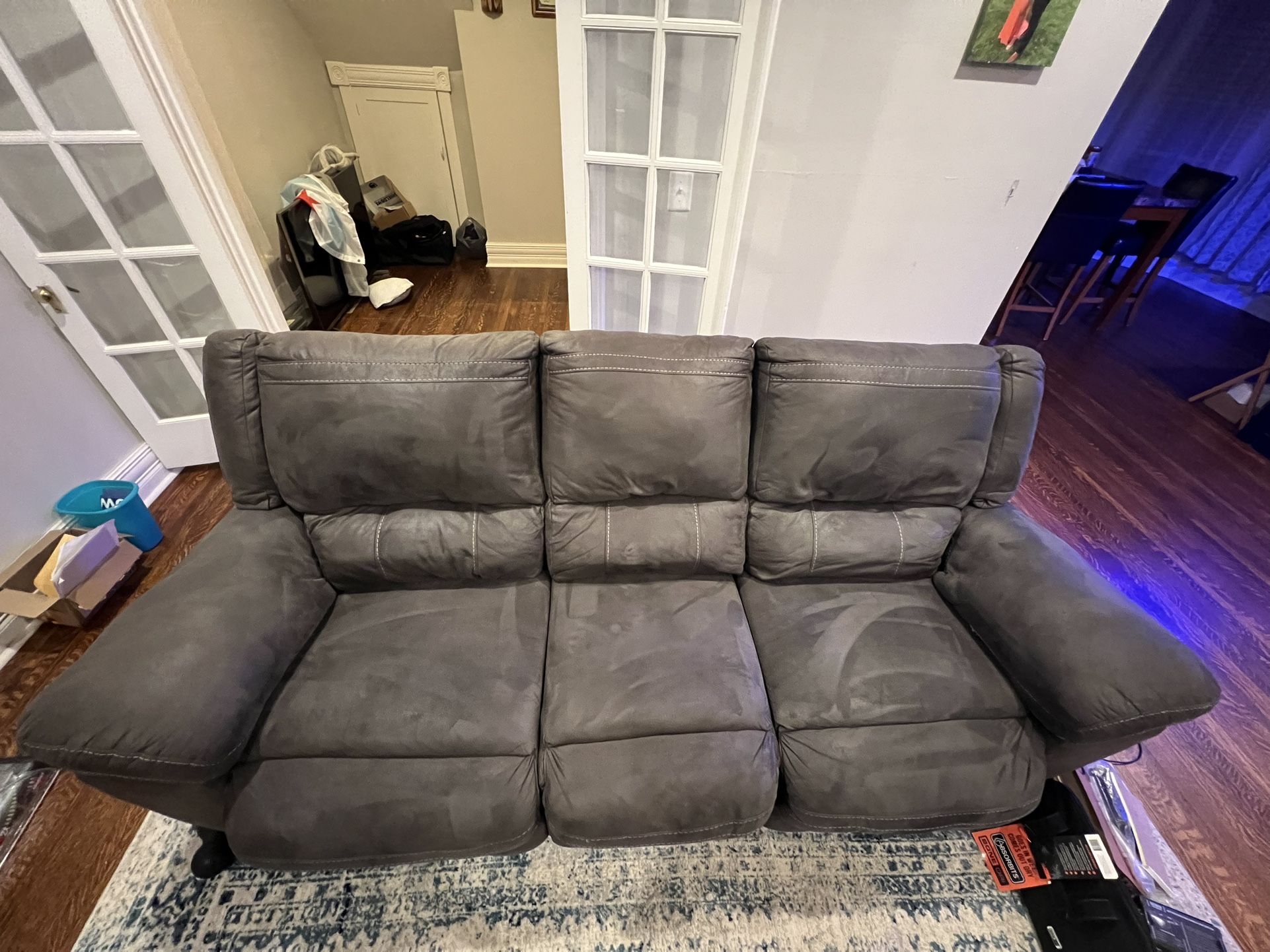 Reclining Sofa w/ Built in USB 