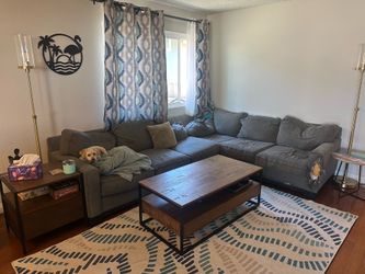 Grey sectional couch
