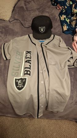 Raiders silver and black shirt