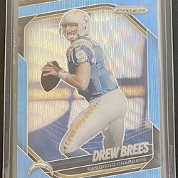 2025 Panini Prizm Drew Brees Prizm Blue Wave #225/230