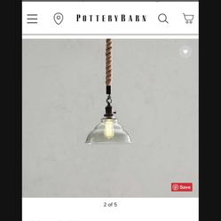 3 Pottery Barn Pendant Lights