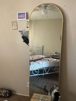 Gold Floor Length Mirror (Hangable)