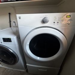 Kenmore, Washer And Dryer Front Loader One Pedestal OBO