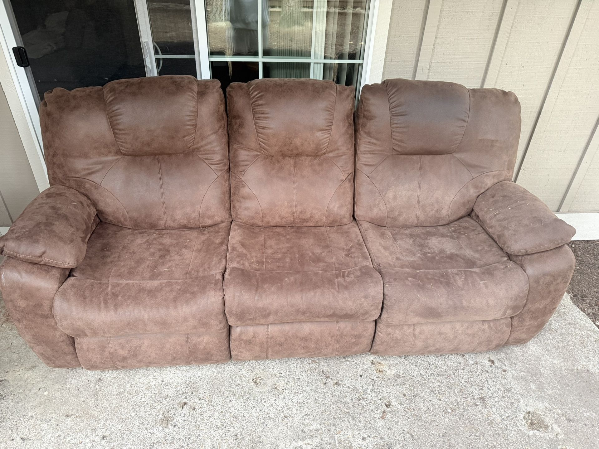 Brown Reclining Couch