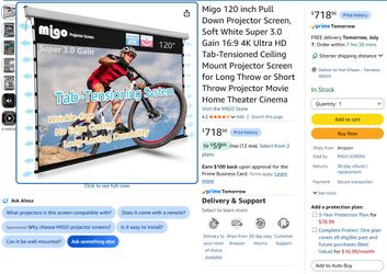120" 16:9 Motorized Projection screen (new)