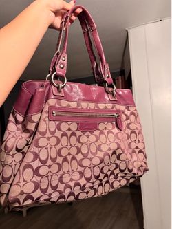 Purple coach bag negotiable