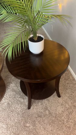Espresso Roundhill Round End Table