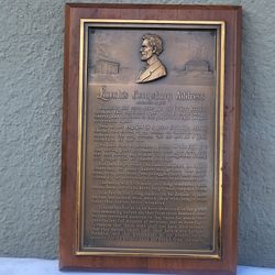 Lincolns Gettysburg Address Brass Plaque