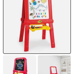 Crayola Creative Fun Easel Magnetic Dry Erase&Chalk Board for Kids