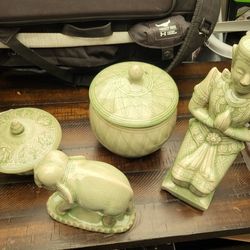 Vintage Thai Celadon Pieces