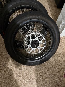 Front and back ultra bee tires supermotos