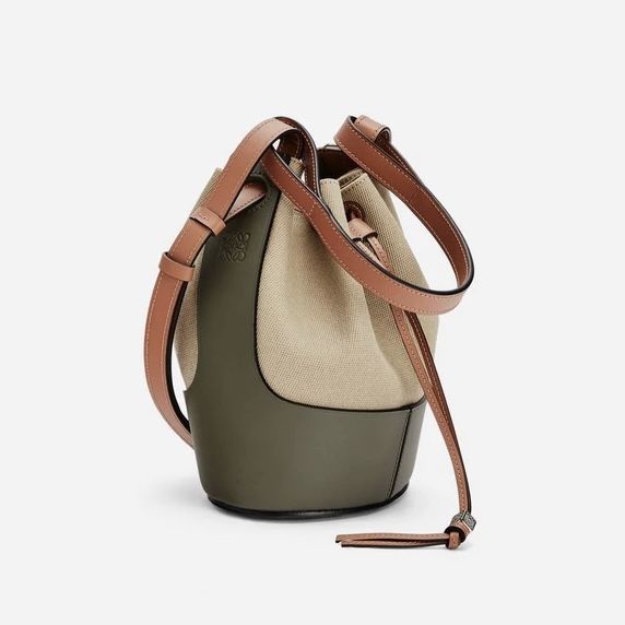 LOEWE Tan & Green Balloon Shoulder Bag