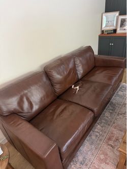 Leather Couch - Need gone ASAP OBO