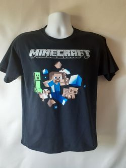 Minecraft boys black short sleeve t-shirt size XL Youth