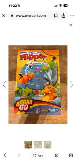 Hungry hungry hippos travel game