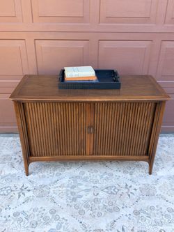 Vintage Magnavox Tambour Credenza – Midcentury Modern