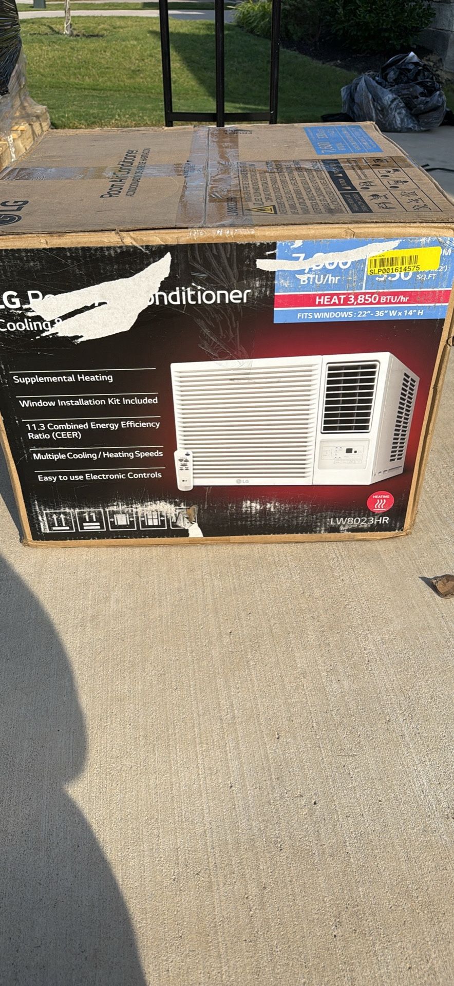 7,600 BTU 115V Window Air Conditioner Cools 330 Sq. Ft. with Heater, Wi-Fi Enabled and Dehumidifier 