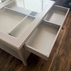Coffee Table With Glass Drawer