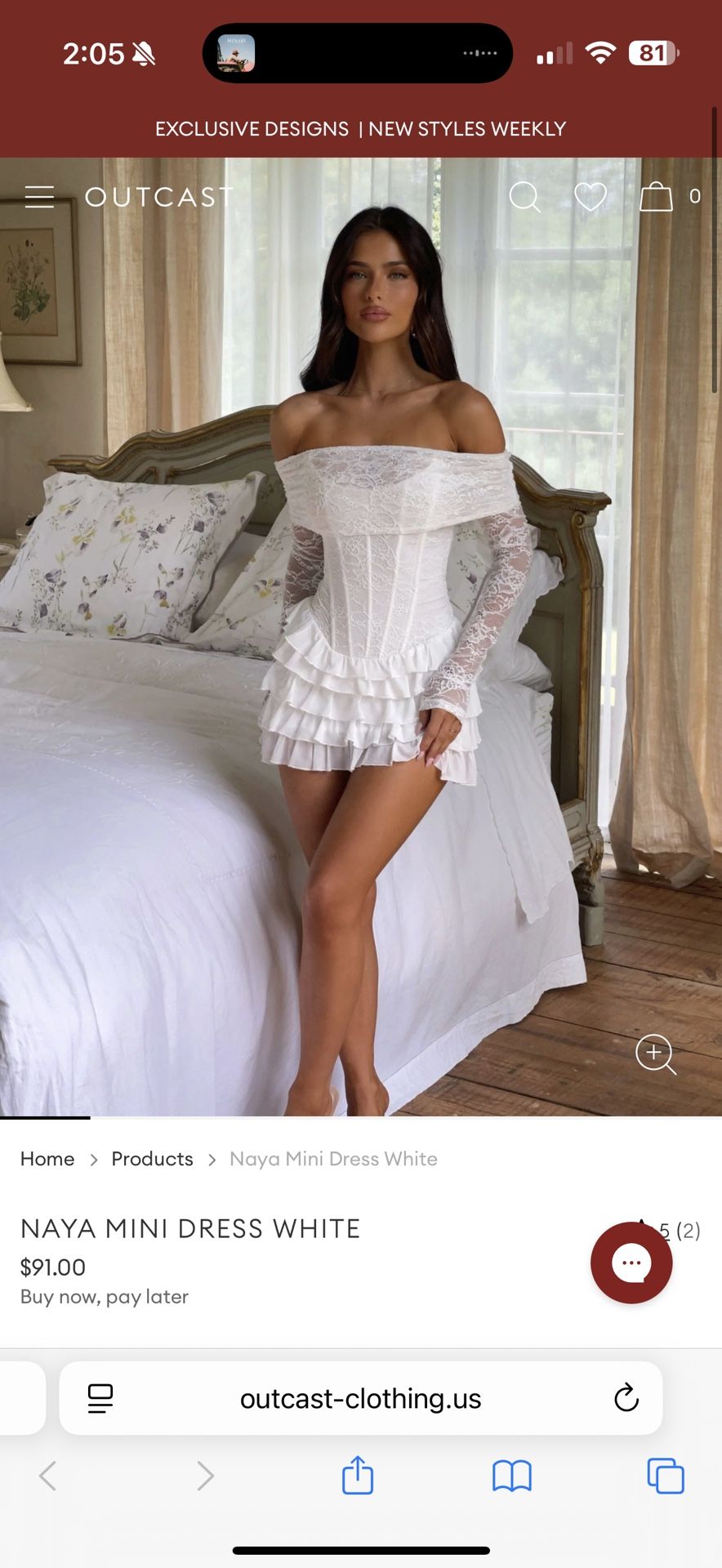 Outcast White Dress - NEW size Small 