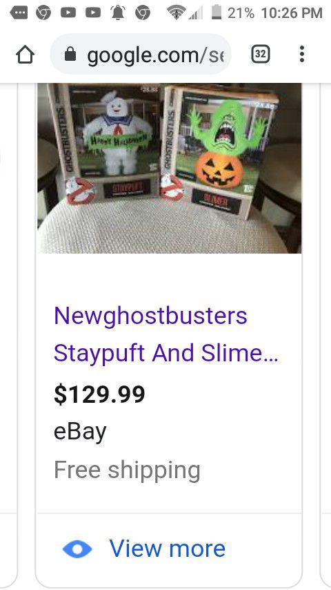 Brand new never opened or used State and slimer air inflatables Halloween