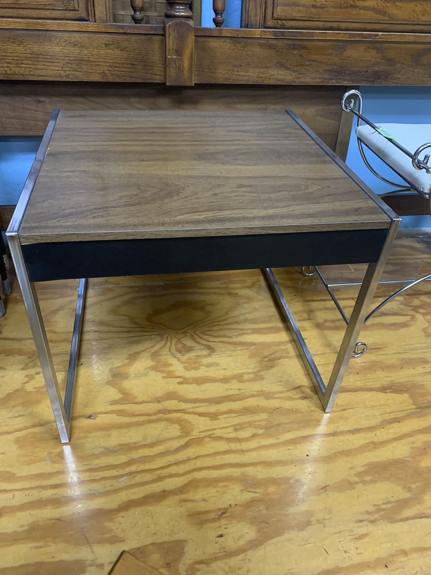 Modern Chrome End Table