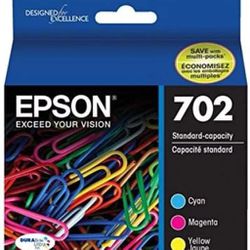 Epson 702 C/M/Y 3pk Ink Cartridges - Cyan, Magenta, Yellow (T702520-CP)
