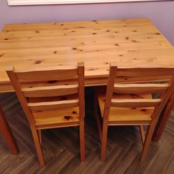 Wooden Table with 4 Chairs