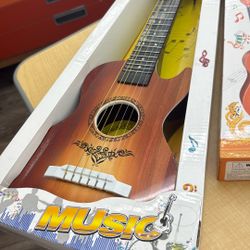 23" Acoustic Guitar, Kids 6 String Toy Guitar