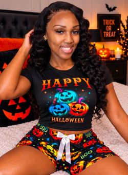 Halloween 2 piece short set